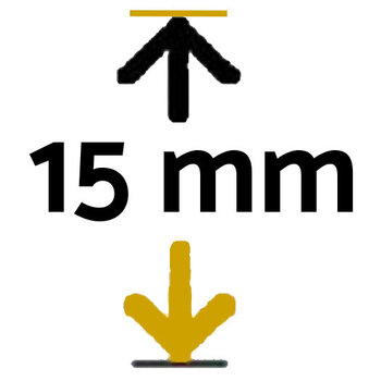 Maximaal 15 mm