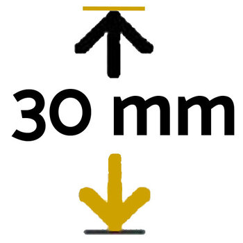 Maximaal 30 mm