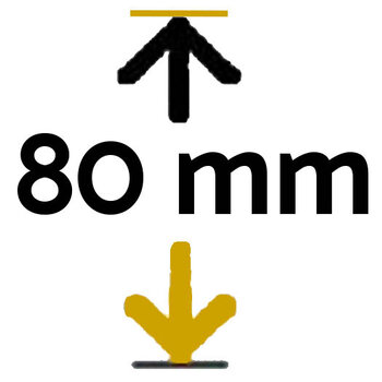 Maximaal 80 mm