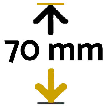 Maximaal 70 mm