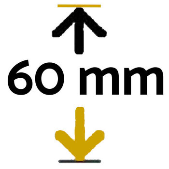 Maximaal 60 mm