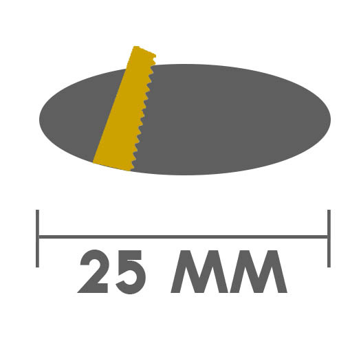 Inbouwspot zaagmaat 25 mm (25-27 mm)