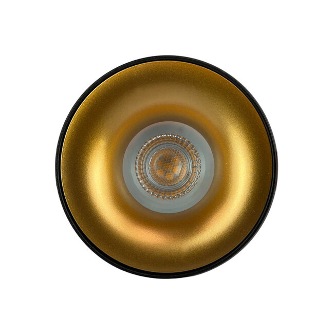 Set van 3 zwart met goudkleur Inbouw Ledspot Samos, 5 Watt
