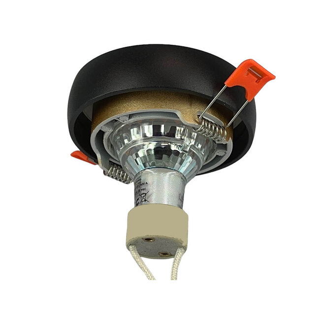 Set van 4 zwart met goudkleur Inbouw Ledspot Samos, 5 Watt