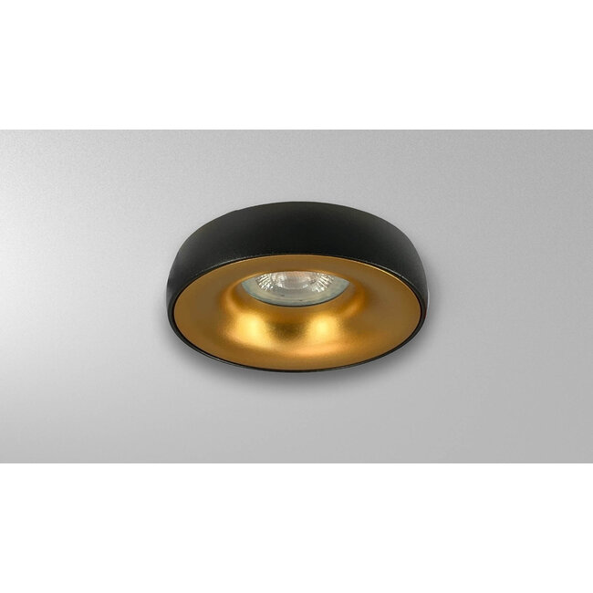 Set van 4 zwart met goudkleur Inbouw Ledspot Samos, 5 Watt