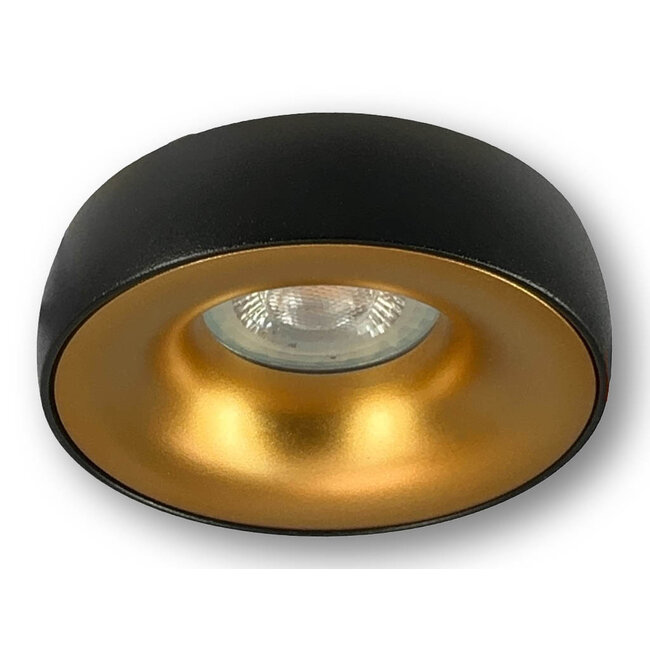 Set van 6 zwart met goudkleur Inbouw Ledspot Samos, 5 Watt