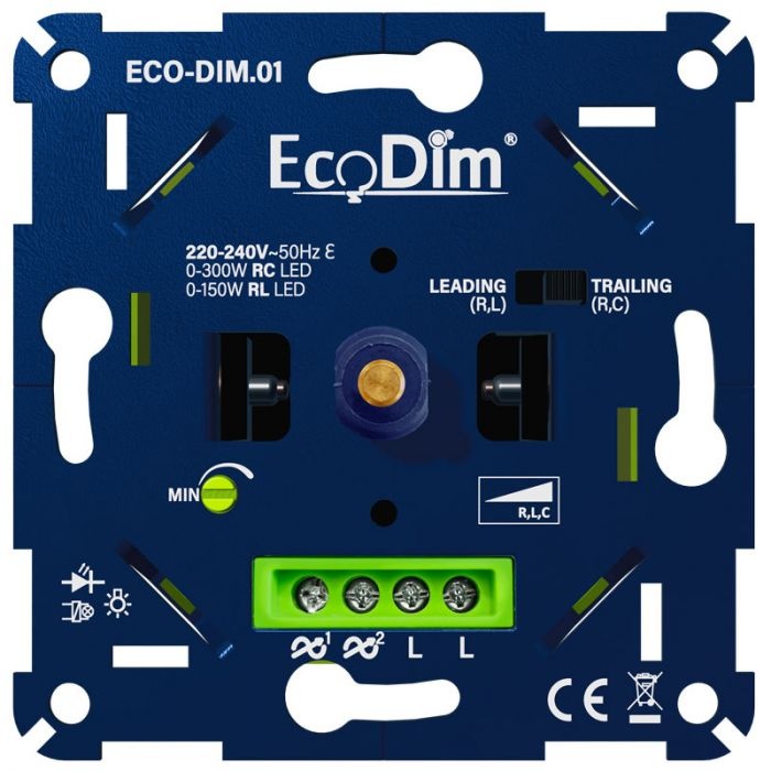 Led Dimmer 0-300W, druk en draai
