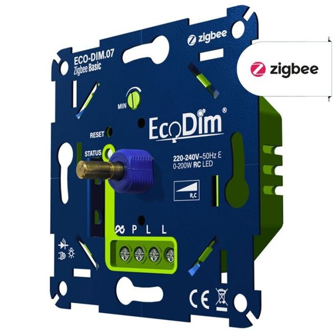 Ecodim Zigbee - Led dimmer Basic druk/draai 0-200W - Philips Hue compatibel