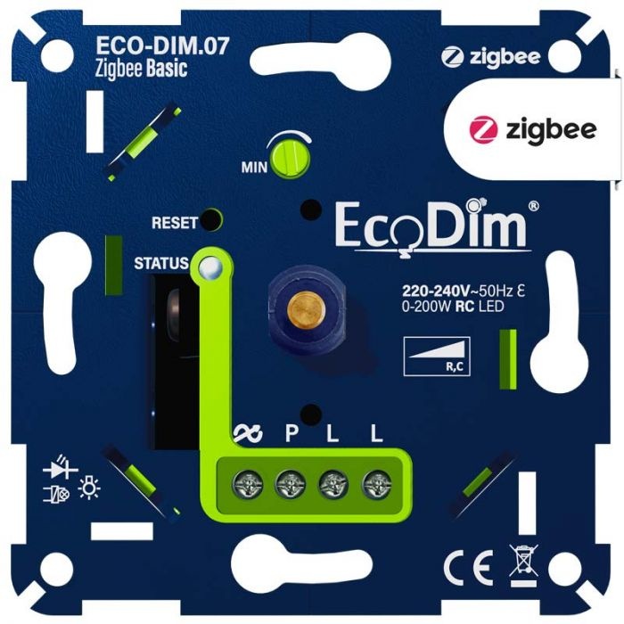 Ecodim Zigbee - Led dimmer Basic druk/draai 0-200W