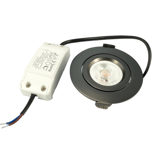 Set van 4 Inbouw Inbouw Ledspot Dublin, Gun Metal, 6 Watt, IP44