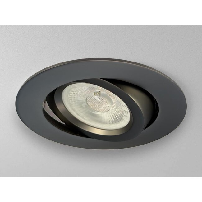 Set van 6 Inbouw Inbouw Ledspot Dublin, Gun Metal, 6 Watt, IP44