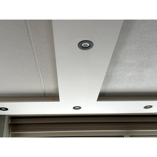 Inbouw Ledspot Dublin Zwart, 6 Watt, Dimbaar Warm wit licht  IP44