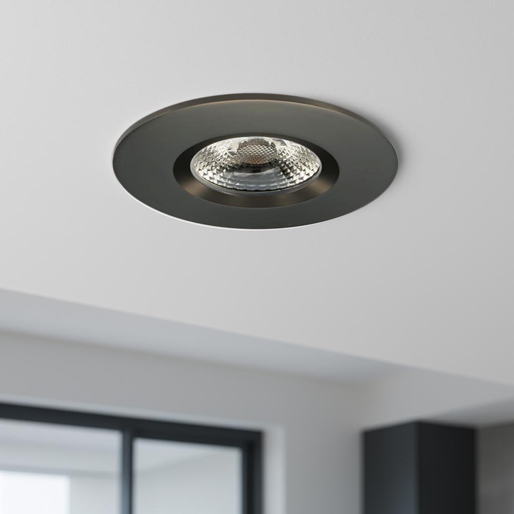 Aluminium badkamer inbouwspot zwart, Jorin, IP65