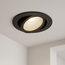 Zwarte Inbouw Ledspot Oslo, 6 Watt, Dimbaar Warm Wit IP44