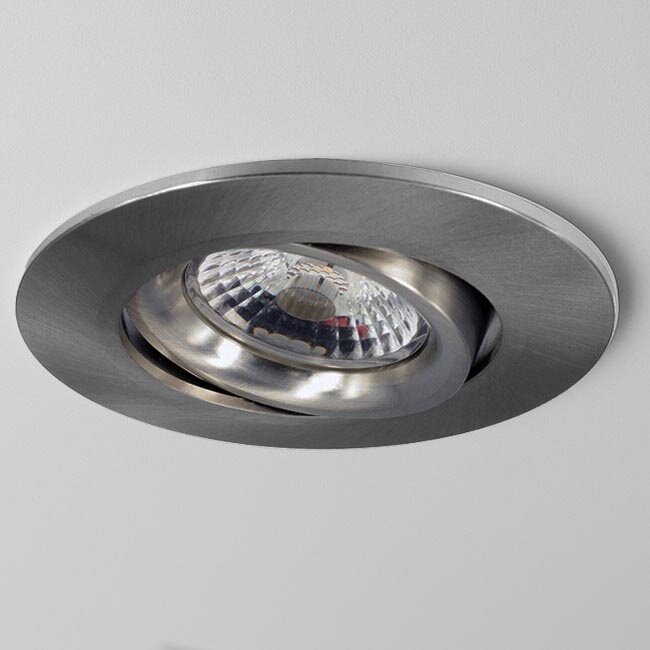 Inbouw LEDspot Parijs, Warm wit licht, dimbaar, 8 Watt, kantelbaar, RVS