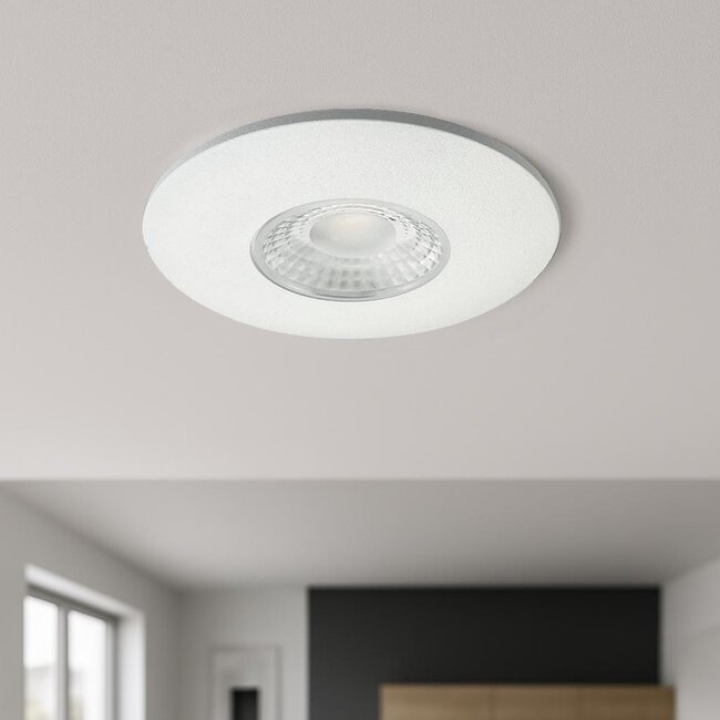 Set van 3 Cabinet Led Inbouwspots warm wit, witte uitvoering IP44, dimbaar