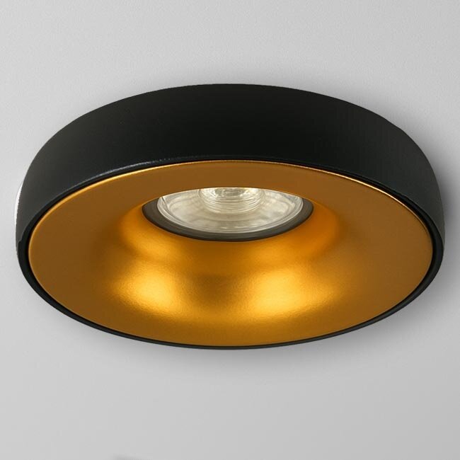 Zwart met goudkleur Inbouw Ledspot Samos, 5 Watt, dimbaar
