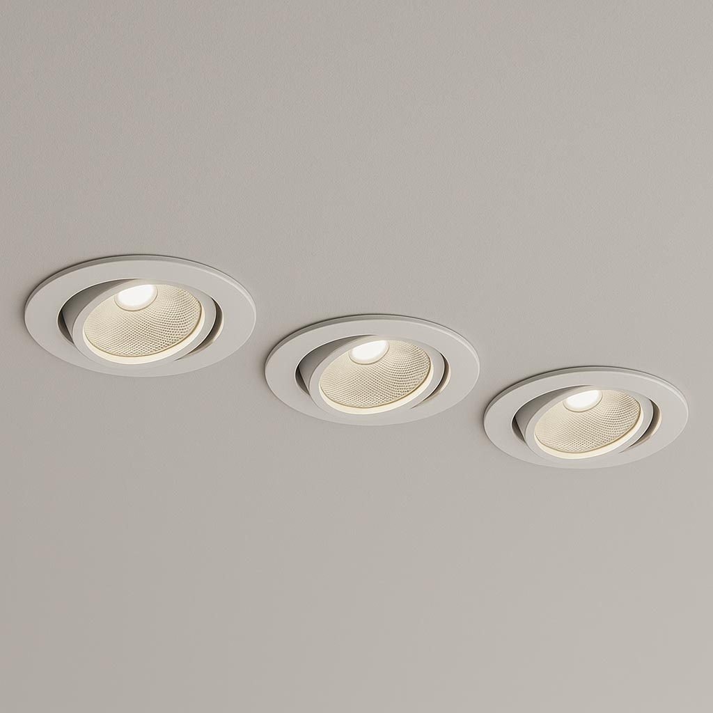Set van 3 Witte Inbouw Ledspot Oslo, 6 Watt, Dimbaar Warm Wit IP44 ...