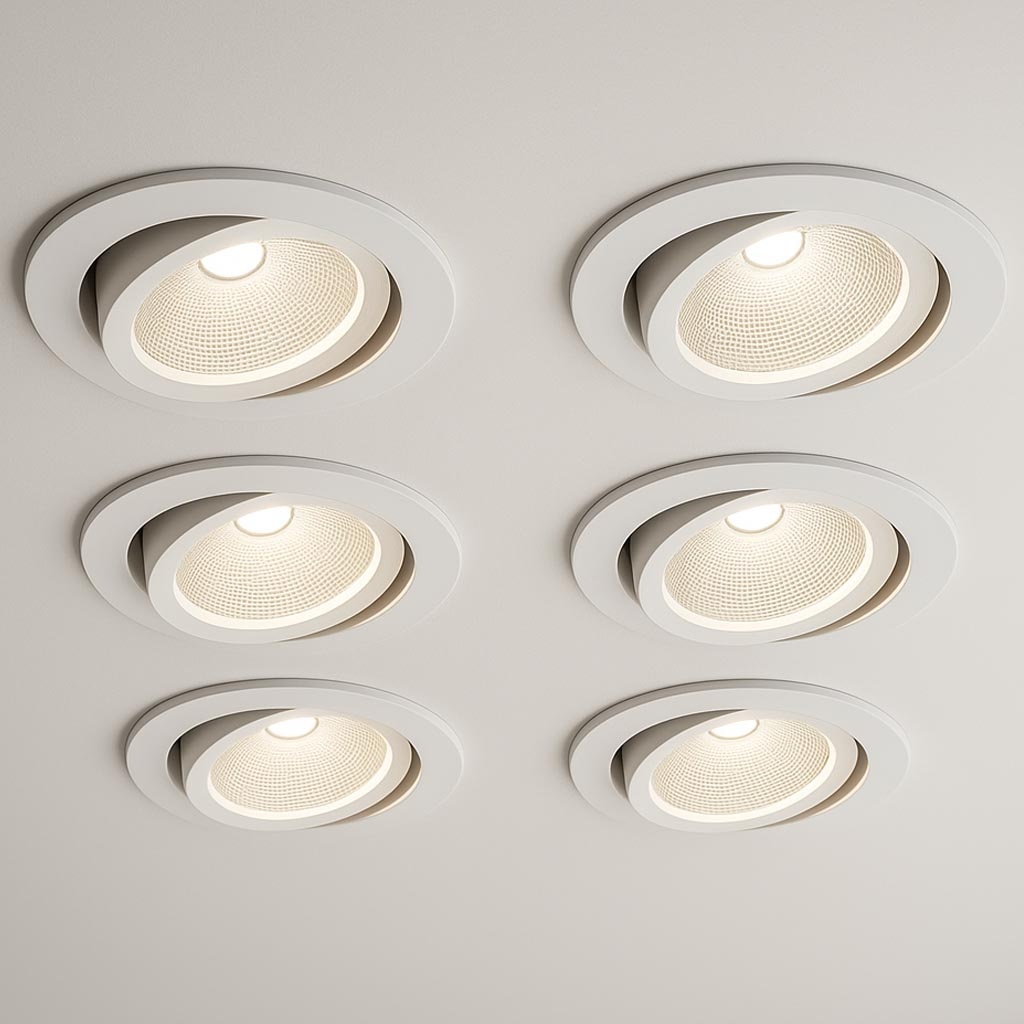 Set van 6 Inbouw Ledspot Oslo, 6 Watt, IP44