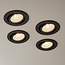 Set van 4 Zwarte Inbouw Ledspot Oslo, 6 Watt, Dimbaar Warm Wit IP44