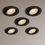 Set van 5 Zwarte Inbouw Ledspot Oslo, 6 Watt, Dimbaar Warm Wit IP44