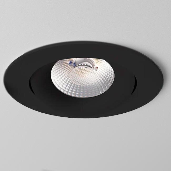 Inbouw Ledspot Wenen Mat-Zwart, 8 Watt, Dimbaar, Warm Wit licht, IP44
