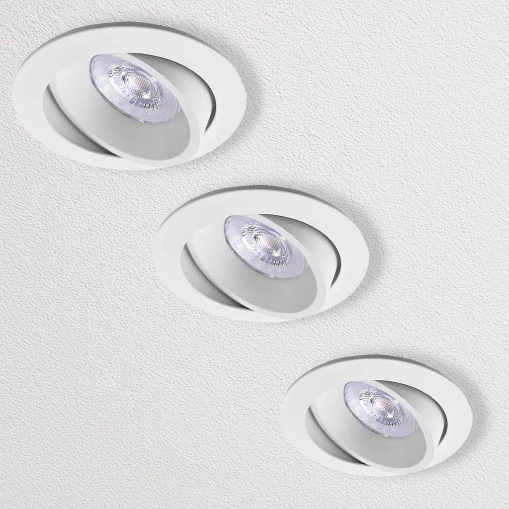 Set van 3 Led inbouwspot Brugge, 5 Watt