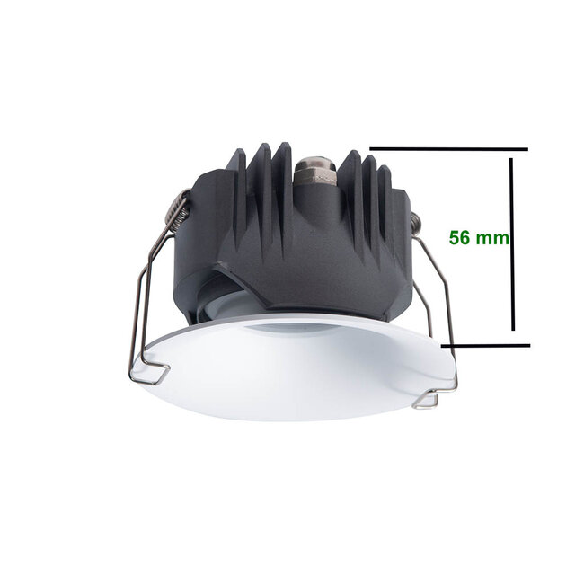 Witte Inbouw Ledspot Napels, 7 Watt, Dimbaar,  Warm Wit, IP65