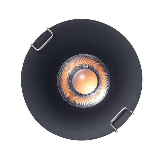 Zwarte Inbouw Ledspot Napels, 7 Watt, Dimbaar,  Warm Wit, IP65
