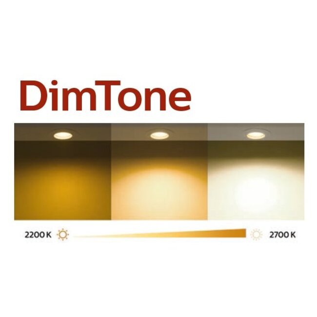 Philips DIMTONE LEDspot 3,7W GU10 2200-2700K, Dimbaar, Warm Wit (50W vervanging)