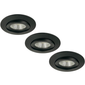Set van 3 Inbouw Ledspot Praag, 5 Watt, IP44 Set van 3 Inbouw Ledspot Praag, 5 Watt, IP44