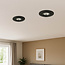 Set van 6 Inbouw Ledspot Praag zwart, 5 Watt, Dimbaar, Warm Wit licht , IP44