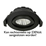 Set van 6 Inbouw Ledspot Praag zwart, 5 Watt, Dimbaar, Warm Wit licht , IP44