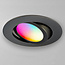 Smart Inbouw Ledspot Bali, RGB en warm wit in Gun Metal kleur.