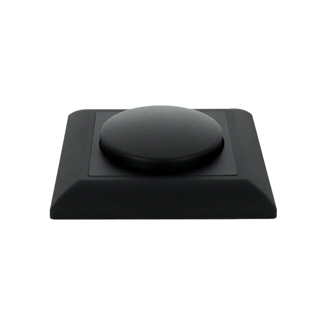 Ecodim Afdekplaat met draaiknop, zwart, voor draaidimmers