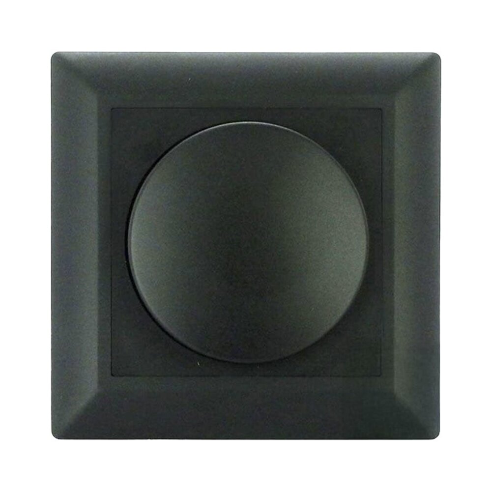 Afdekplaat met draaiknop, zwart, voor draaidimmers