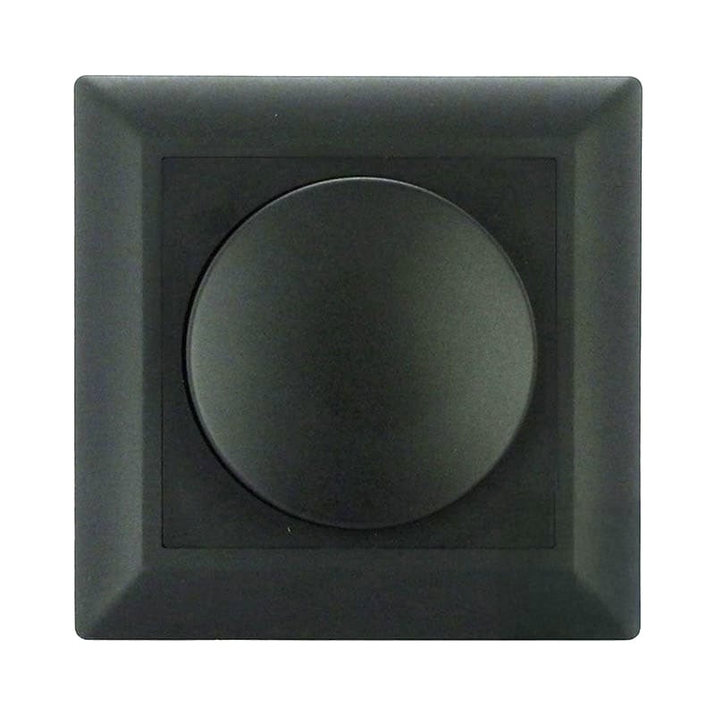 Ecodim Afdekplaat met draaiknop, zwart, voor draaidimmers