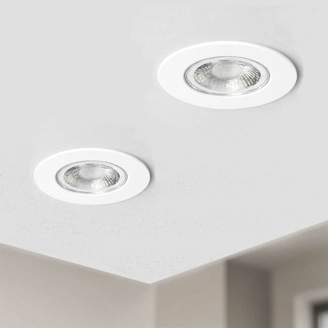 Kosnic Set van 2 Witte Inbouw Ledspot Erta, 6 Watt, Dimbaar,  IP65