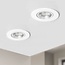 Kosnic Set van 4 Witte Inbouw Ledspot Erta, 6 Watt, Dimbaar,  IP65
