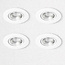 Kosnic Set van 4 Witte Inbouw Ledspot Erta, 6 Watt, Dimbaar,  IP65