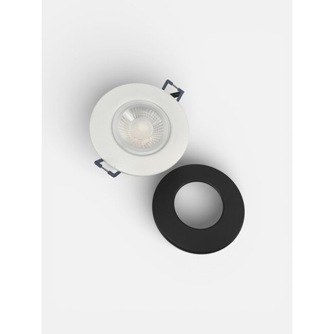 Kosnic Set van 2 Zwarte Inbouw Ledspot Erta, 6 Watt, Dimbaar,  IP65