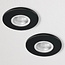 Kosnic Set van 2 Zwarte Inbouw Ledspot Erta, 6 Watt, Dimbaar,  IP65