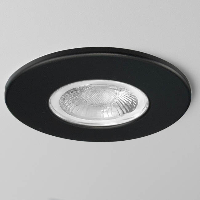 Kosnic Set van 4 Zwarte Inbouw Ledspot Erta, 6 Watt, Dimbaar,  IP65