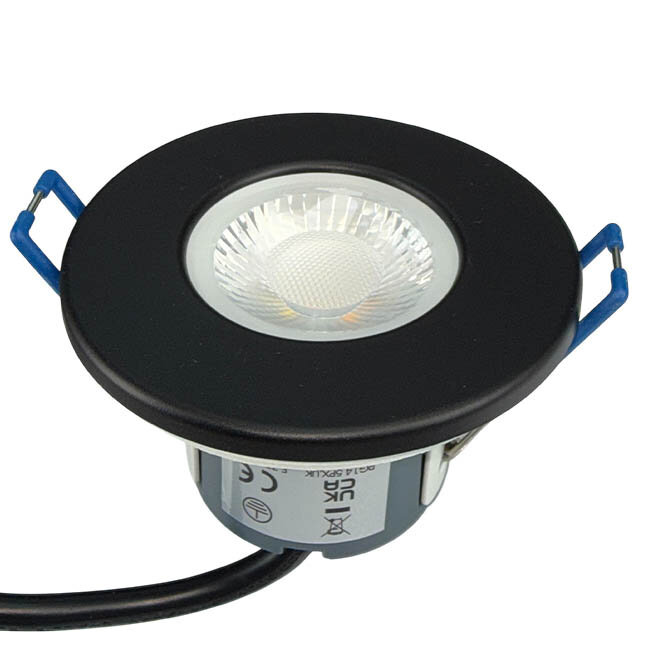 Kosnic Set van 5 Zwarte Inbouw Ledspot Erta, 6 Watt, Dimbaar,  IP65