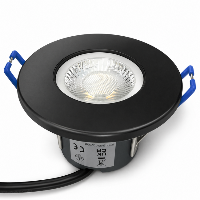 Kosnic Set van 4 Zwarte Inbouw Ledspot Erta, 6 Watt, Dimbaar,  IP65