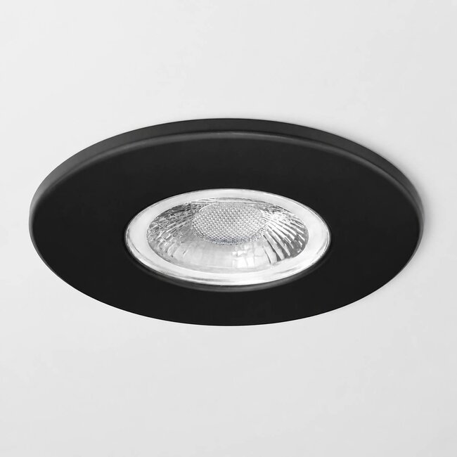 Kosnic Set van 4 Zwarte Inbouw Ledspot Erta, 6 Watt, Dimbaar,  IP65