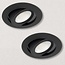 Set van 2 stuks Inbouwspot Berlijn 6W, Mat-zwart , IP44