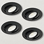 Set van 4 stuks Inbouwspot Berlijn 6W, Mat-zwart , IP44