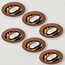 Set van 6 stuks Inbouwspot Berlijn 6W, in Rood Koper Kleur, IP44