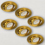 Set van 6 stuks Inbouwspot Berlijn 6W, in Goud kleur, IP44